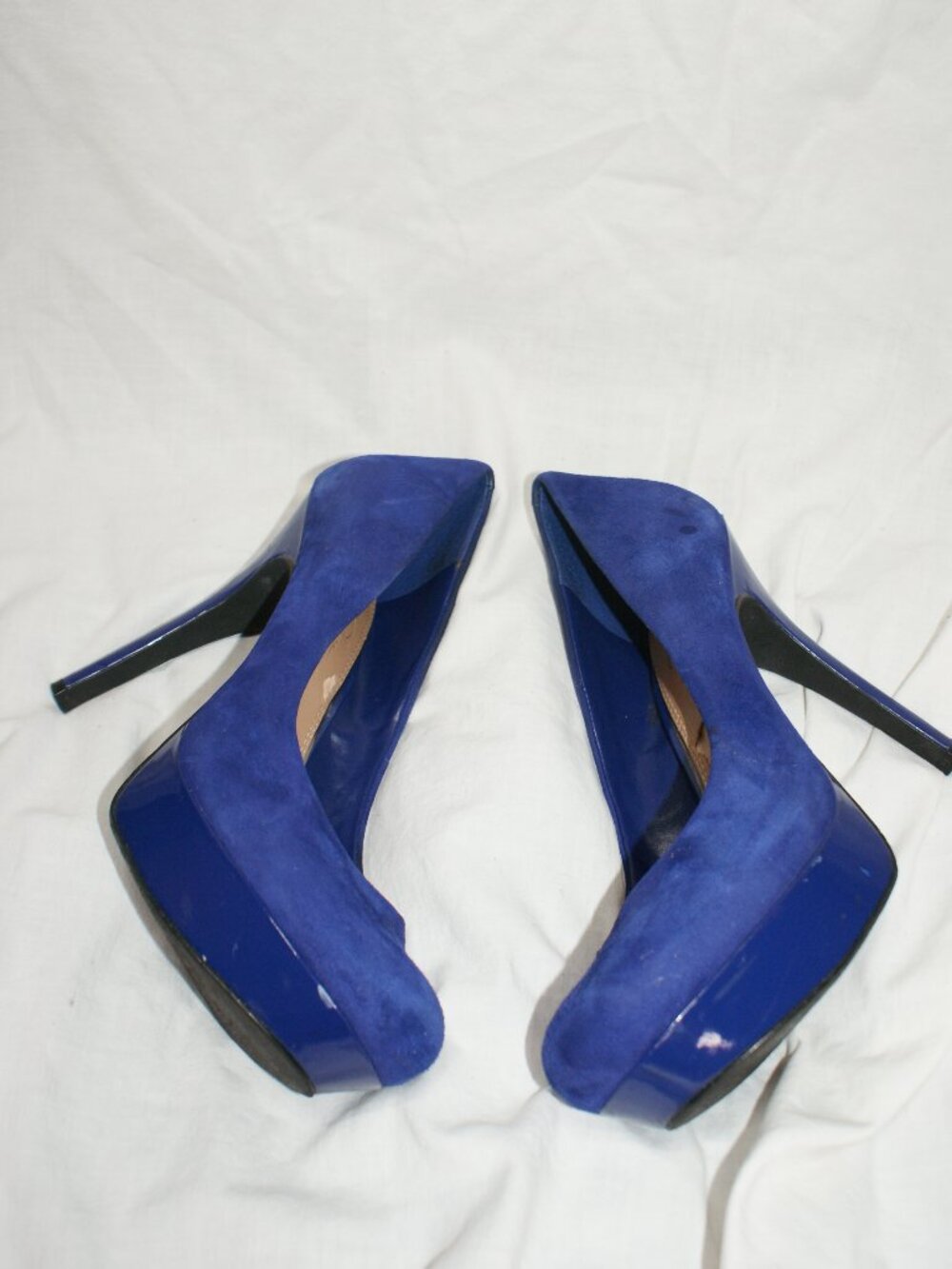 Jessica Simpson Cobalt Blue Platform Pumps - Size 8 - Well Worn - Picture 10 of 11